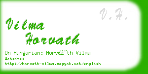 vilma horvath business card